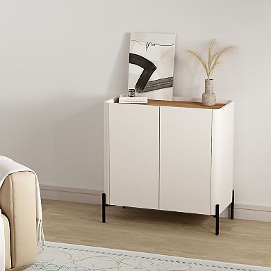 MANHATTAN COMFORT Abbey Modern Adjustable 2-Shelf Accent Cabinet