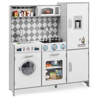 Costway Kids Kitchen Playset with Realistic Lights & Sounds
