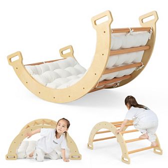 Costway 3-in-1 Arch Rocker with Soft Cushion Climbing Arch