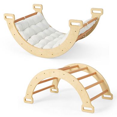 Costway 3-in-1 Arch Rocker with Soft Cushion Climbing Arch