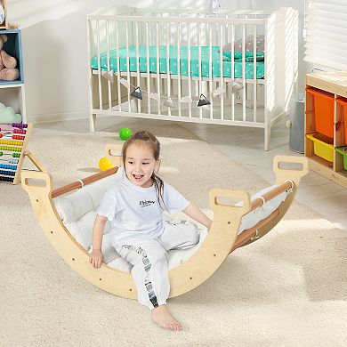 Costway 3-in-1 Arch Rocker with Soft Cushion Climbing Arch