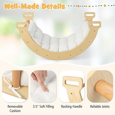 Costway 3-in-1 Arch Rocker with Soft Cushion Climbing Arch