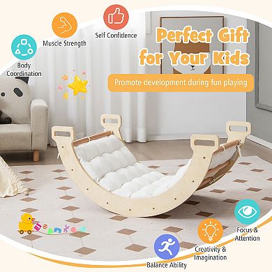 Costway 3-in-1 Arch Rocker with Soft Cushion Climbing Arch