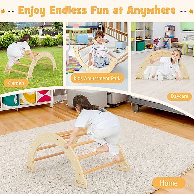 Costway 3-in-1 Arch Rocker with Soft Cushion Climbing Arch