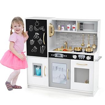 Costway Kid’s Pretend Play Kitchen Playset with Blackboard