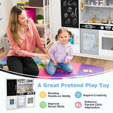 Costway Kid’s Pretend Play Kitchen Playset with Blackboard