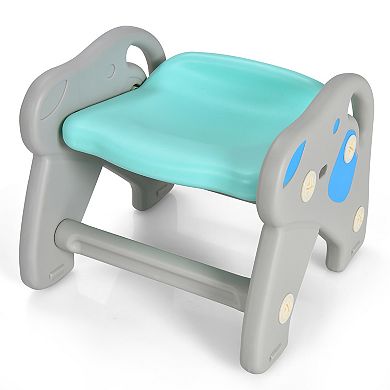 Costway 4-in-1 Rocking Horse and Slide Set with Basketball Hoop