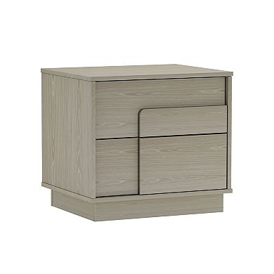MANHATTAN COMFORT Horizon Modern 2-Drawer Nightstand Easy Assembly 2-Piece Set