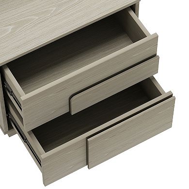 MANHATTAN COMFORT Horizon Modern 2-Drawer Nightstand Easy Assembly 2-Piece Set