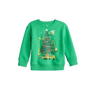 Baby & Toddler Boy Jumping Beans® Holiday Graphic Fleece Crewneck Sweatshirt