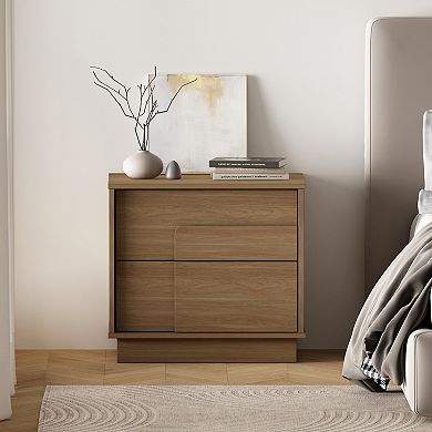 MANHATTAN COMFORT Horizon Modern 2-Full Extension Drawer Nightstand