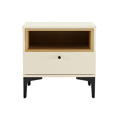 MANHATTAN COMFORT Amara Modern 1-Drawer Nightstand