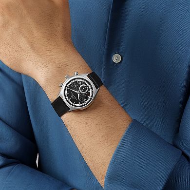 Porsamo Bleu Dylan Men's Stainless Steel Leather Watch