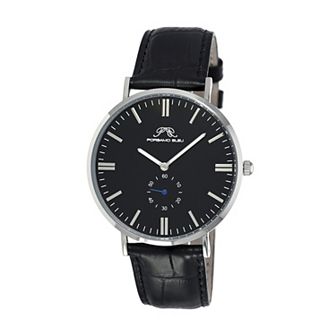 Porsamo Bleu Henry Men's Stainless Steel Leather Watch