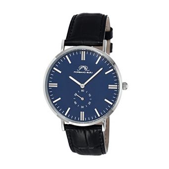Porsamo Bleu Henry Men's Stainless Steel Leather Watch