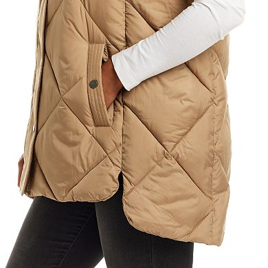 Women's Gallery Hooded Quilted Long Puffer Vest