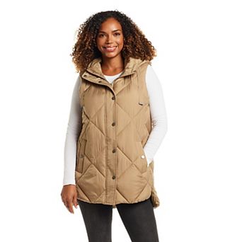 Women's Gallery Hooded Quilted Long Puffer Vest