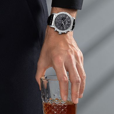 Porsamo Bleu NYC Chrono Men's Leather Watch 1282ANYL