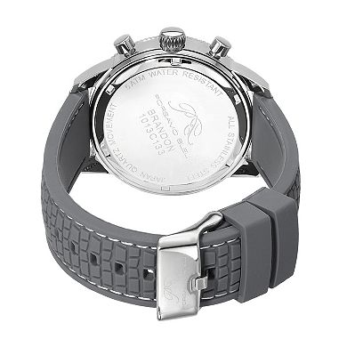 Porsamo Bleu Brandon Men's Stainless Steel Silicone Chronograph Watch