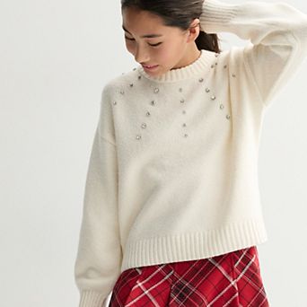 Girls 6-20 SO® Beaded Sweater in Regular & Plus Size