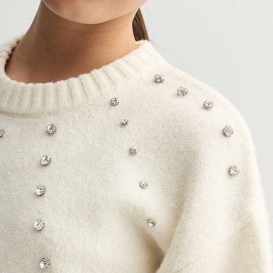 Girls 6-20 SO® Beaded Sweater in Regular & Plus Size