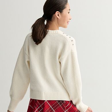 Girls 6-20 SO® Beaded Sweater in Regular & Plus Size