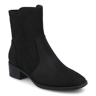 Journee Renna Women's Pointed Toe Block Heel Chelsea Ankle Boots In Regular & Wide Width
