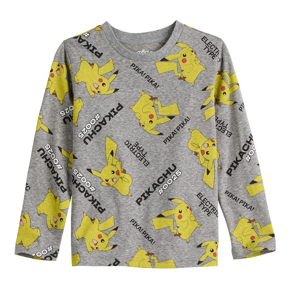 Boys 4-12 Jumping Beans® Pokemon Pikachu All Over Print Long Sleeve ...