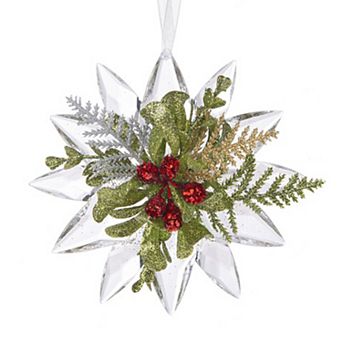 Mistletoe Krystal Star Snowflake Kissing Krystals Ornament