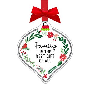 Family Is the Best Gift of All Sentiment Ceramic Ornament