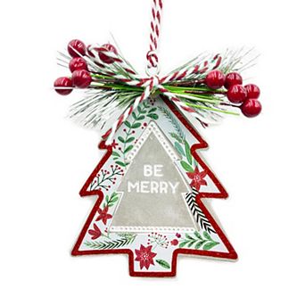 Be Merry Sentiment Cement Ornament