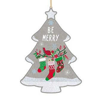 Be Merry Sentiment Cement Ornament