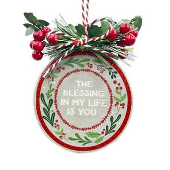The Blessing in My Life Is You Sentiment Cement Ornament