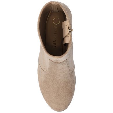 Journee Vivia Women's Stretch Shaft Almond Toe Comfort Ankle Boots