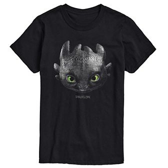 Men's How To Train Your Dragon Toothless Head Graphic Tee