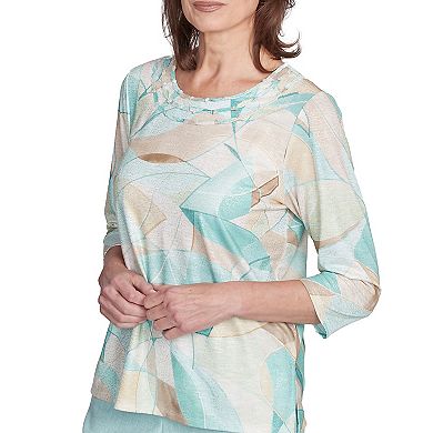 Women's Alfred Dunner Stained Glass Crewneck Top