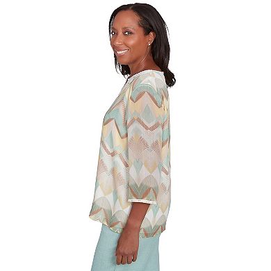 Women's Alfred Dunner Garden Chevron Textured Top