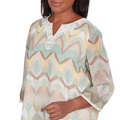 Women's Alfred Dunner Garden Chevron Textured Top