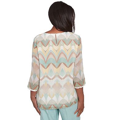Women's Alfred Dunner Garden Chevron Textured Top