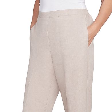Women's Alfred Dunner Relaxed Linen Medium Length Pants