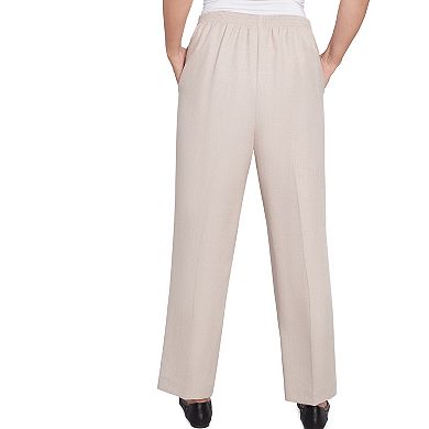 Women's Alfred Dunner Relaxed Linen Medium Length Pants