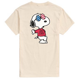 Men's Peanuts Joe Cool USA Flag Sunglasses Graphic Tee