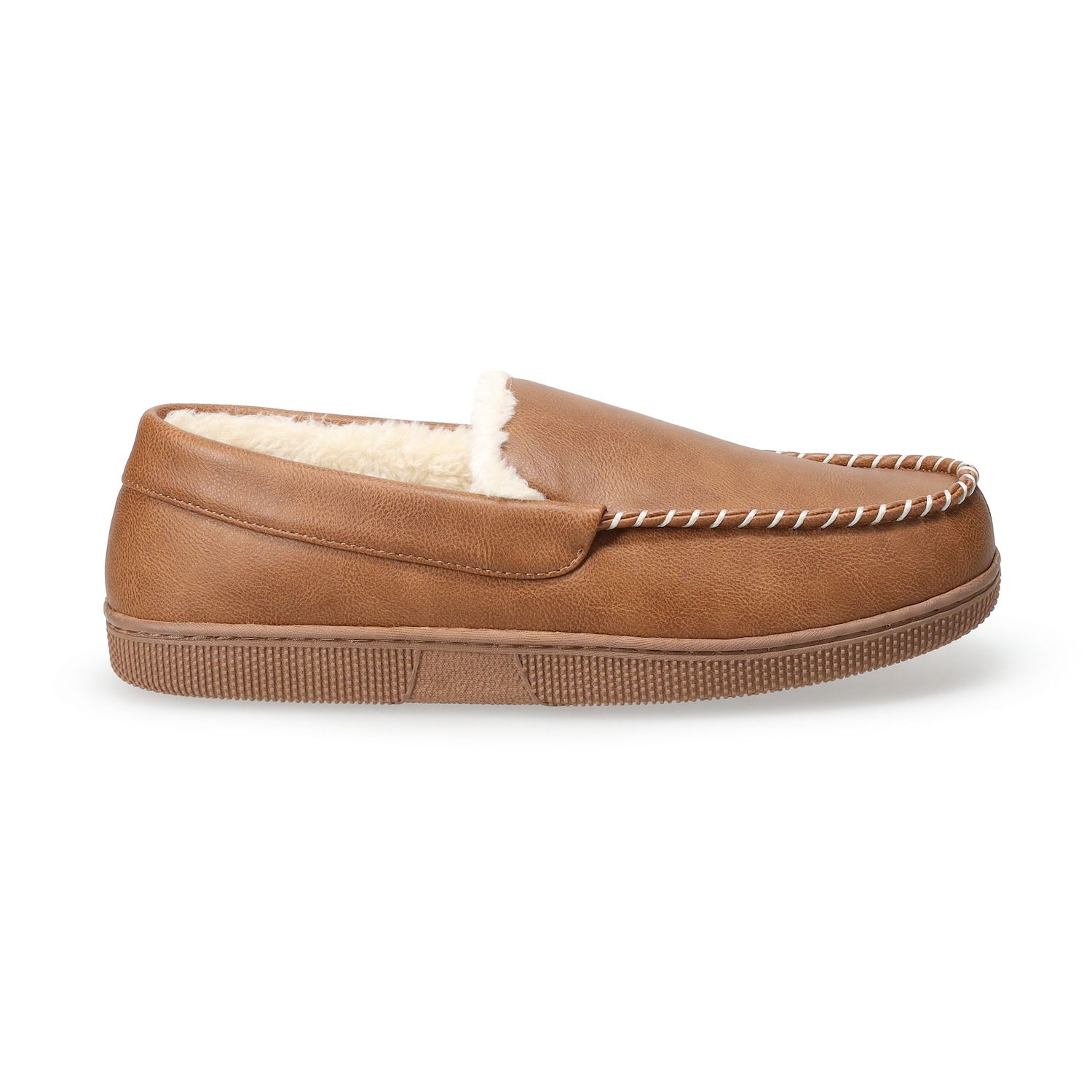 Мужские тапочки Sonoma Goods For Life Braylen2 No Tie Moccasin Slippers, цвет: Коньячный — фото 2
