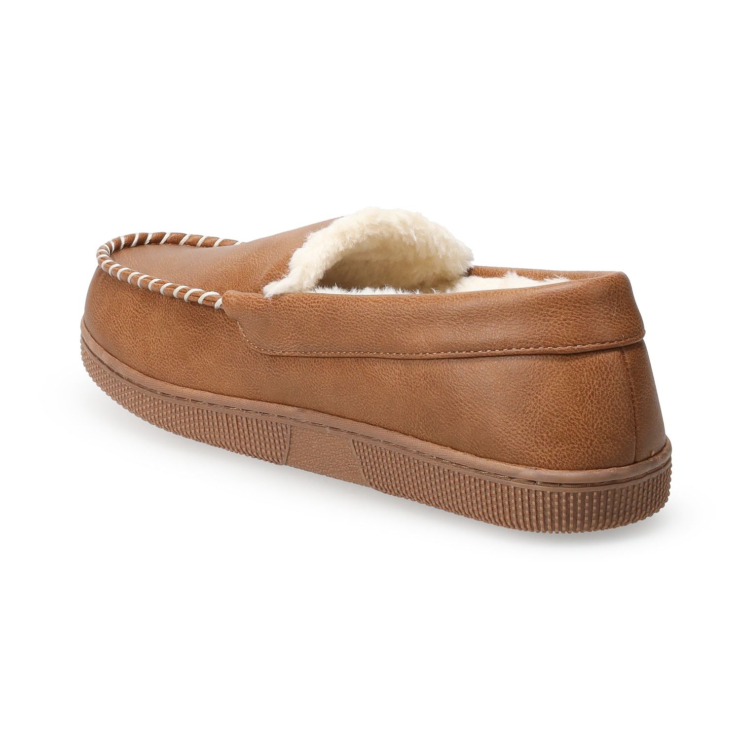 Мужские тапочки Sonoma Goods For Life Braylen2 No Tie Moccasin Slippers, цвет: Коньячный — фото 3
