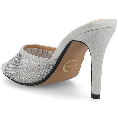 Journee Hensley Women's Open Toe Stiletto Heel Comfort Pumps