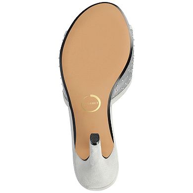 Journee Hensley Women's Open Toe Stiletto Heel Comfort Pumps