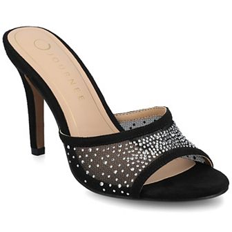 Journee Hensley Women's Open Toe Stiletto Heel Comfort Pumps