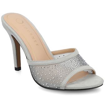 Journee Hensley Women's Open Toe Stiletto Heel Comfort Pumps