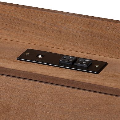 Baxton Studio Decker Platform Charging Station Bed