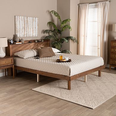 Baxton Studio Decker Platform Charging Station Bed